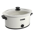 HOMECOOKIN 7 Quart Slow Cooker Oval Manual Pot Food Warmer with 3 Cooking Settings, White