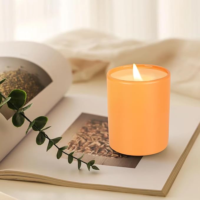 SHOWIN Thick Candle Jars for Making Candles 16 Pcs, 7 OZ Empty Jars with Wood Lids for Candle Making, Sample Container, Fall