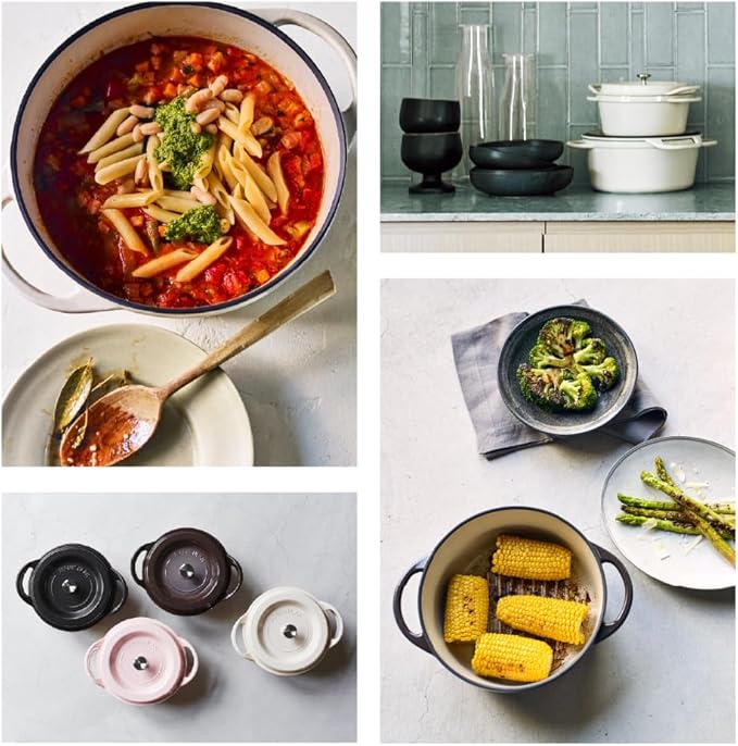 Vermicular Oven Pot | Non-Toxic Enameled Cast Iron Pot | 26cm (5.3 Qt) | Oven-safe | Induction-compatible | Dutch Oven | Made in Japan | Serves 5-6 | Matte Black