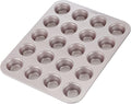 CHEFMADE Mini Muffin Pan, 20-Cavity Non-Stick Tiny Cupcake Pan Bakeware for Oven Baking (Champagne Gold)