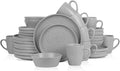 Stone lain Jade Stoneware Dinnerware Set, 32-Piece Service for 8, Light Gray