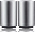 2PCS Premium Beer Bottle Opener, Automatic Stainless Steel Quick Pop the Top Can Openers by Magnet Catching No Damage Caps, Wine Accessory Push Down Off Magnetic Bartender Tool for Home Picnic Camping