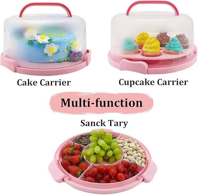Gawren-H&E Cake Decorating Kit, 678pcs Cake Decorating Supplies Tools Kit with Cake Carrier,Rotating Turntable,Piping Bags and 74 Tips set,Cake Pan Set,Cake Baking Supplies for Beginners/Professional