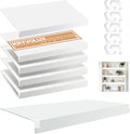 5 Pcs Wire Rack Covers 16x9x2.5 inch PVC Pantry Shelf Cover 0.31 inch Thick Removable Closet Wire Rack Shelf Covers,Decoration Kitchen Bathroom Office Shelving (Light Luxury White,16x9x2.5inch)