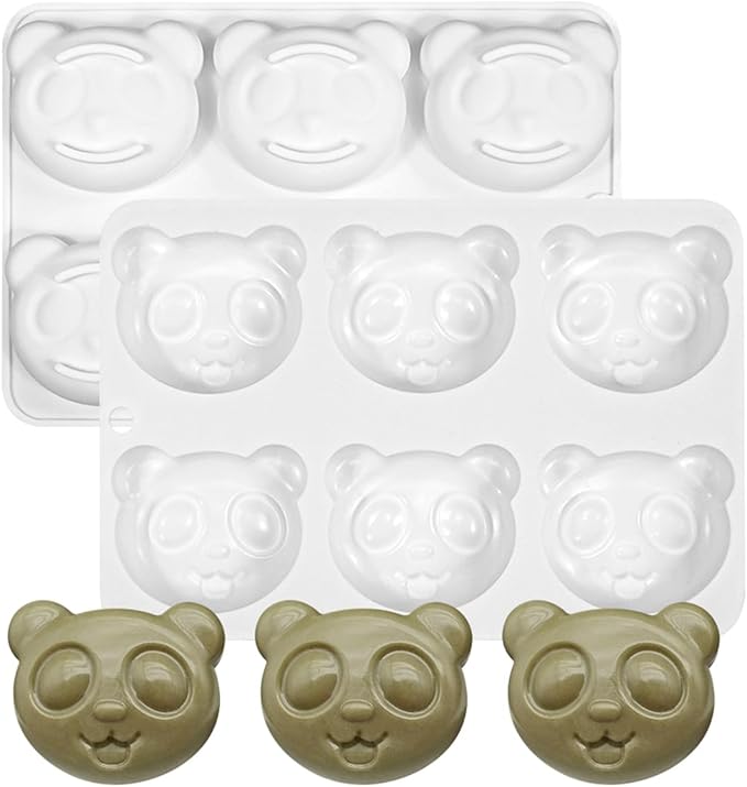mostsom Silicone Mousse Mold Panda Shape Non-Stick Chocolate Dessert Molds, Flexible Baking Mold for Mousse Cake, Pudding, Jelly, Candy, Ice Cube (A_ Panda)