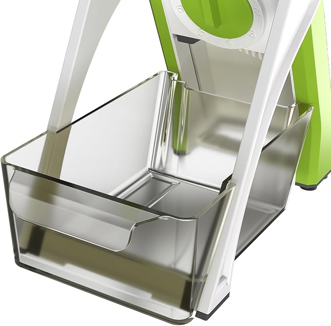 5 in 1 Safe Mandoline Slicer for Kitchen, Safe Vegetable Chopper, Paring Knife, Adjustable Thickness, Easy to Clean, Vegetable Slicer, Slicing, Strips, Shredding, Dicing, Chop (Black Knight)