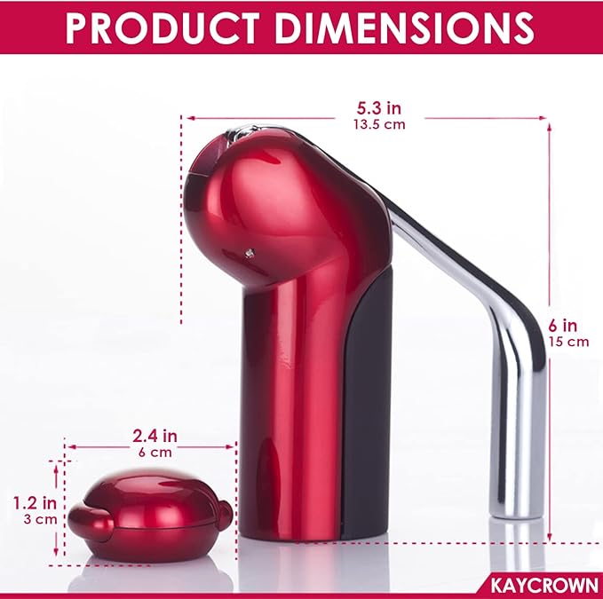 KAYCROWN Wine Bottle Opener - Vertical Lever Corkscrew Wine Opener with Foil Cutter & Extra Screw, Manual Handheld Wine Corkscrew with Ergonomic Lever Pump