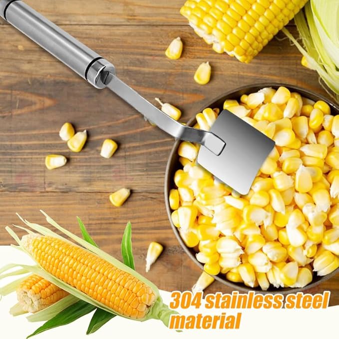 Upgraded Corn Peeler, 2024 New Stainless Steel Corn Cob Stripper Tool Corn Thresher from the Cob, Kitchen Gadget