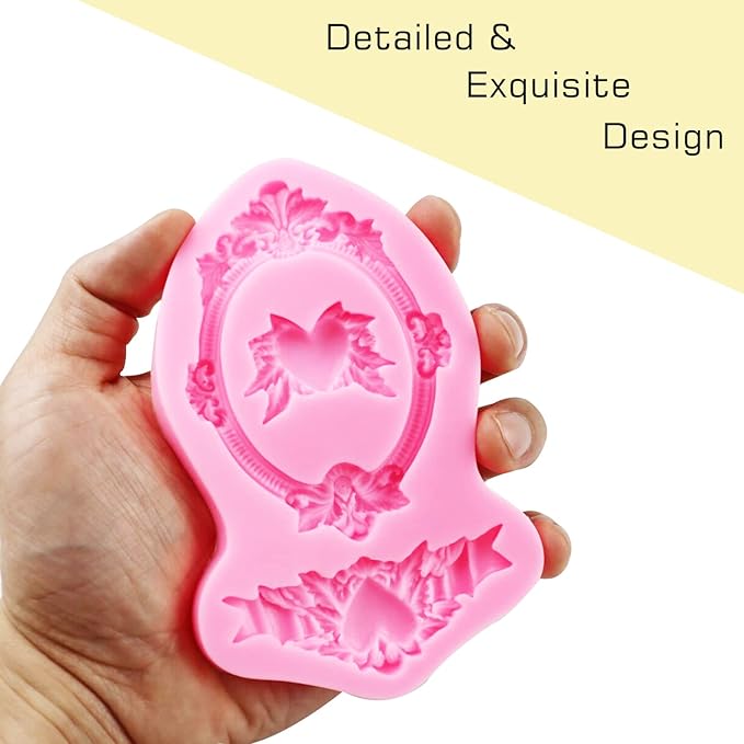 3 Pack Baroque Fondant Molds, Silicone, Scroll Border Lace, Curlicues, Gum Paste, Candy, Chocolate, Baking Molds, Birthday, Wedding, Party, DIY Cake