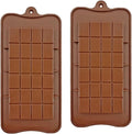 Silicone Break-Apart Chocolate, Food Grade Non-Stick Protein and Energy Bar Mold (Chocolate Bar Mold Set of 2) (2)