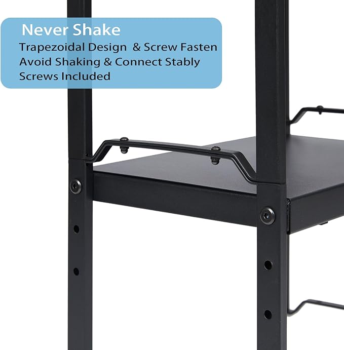 25.5 Inches 3 Pack Expandable Cabinet Shelves, Stackable Shelf Organizer for Kitchen Cabinet Countertop Storage, Adjustable Counter Cupboard Pantry Organizer Shelf Rack Stand Riser, Black