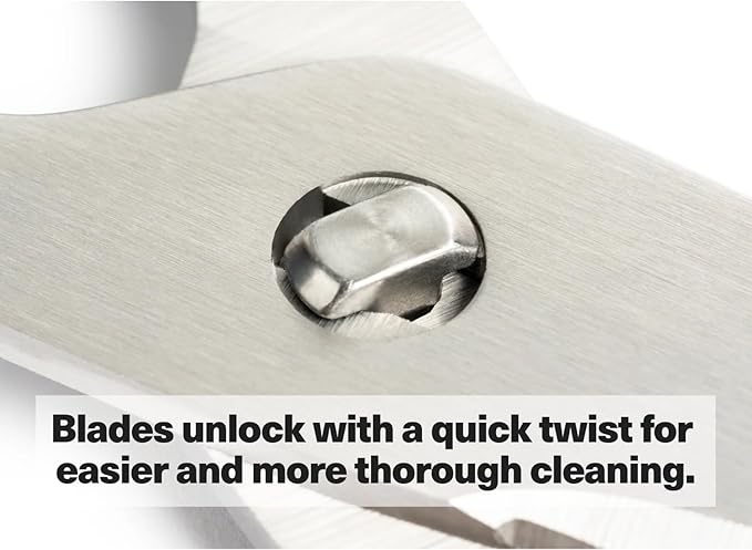 Misen Heavy Duty Kitchen Shears - Comfortable Ambidextrous Scissors for Meat, Poultry, Herbs & More - Easy to Clean - German Stainless Steel - Small | Black