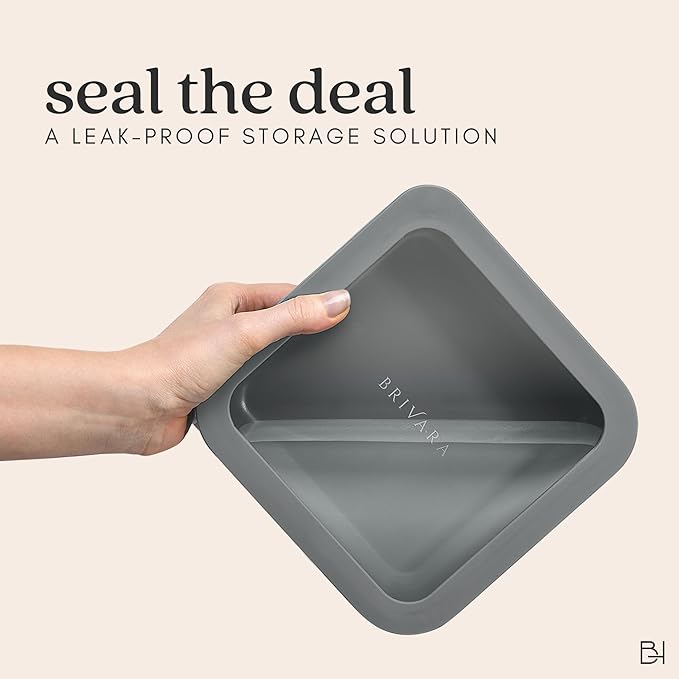 Ceramic Coated Glass Food Storage Containers | No PTFE, PFOA, PFAS, and BPA | Reusable Non Toxic Meal Prep Containers with Glass Lids | Easy To Store | 10 Piece Set [Smoke]