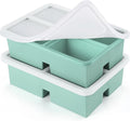 2 PACK 1 Cup Silicone Freezer Trays With Lid For Freeze & Store Soup, Broth, Leftovers, Microwave-safe Soup Freezer Container - Green