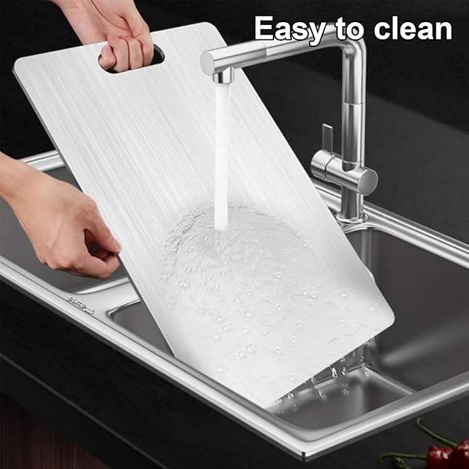 Katuchef Titanium Cutting Board,2026 New 100% Pure Titanium Cutting Boards for Kitchen,Non toxic Doubld-Side Durable Chopping Boards, Easy to Clean and Store(1PC:11.42 * 7.87)
