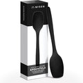 Misen Spoontula - Dishwasher Safe, Heat resistance, Nonstick Safe - Professional-Grade Versatile Kitchen Tool for Stirring, Spponging, Folding and Flipping - 4 Tools in One - Built to Last - Black