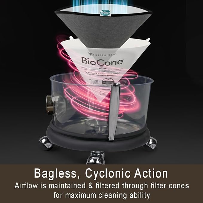 Filter Queen Majestic Surface Cleaner, Silver, Canister Vacuum with Bagless Cyclonic Action, The Ultimate All-in-One Cleaning Machine