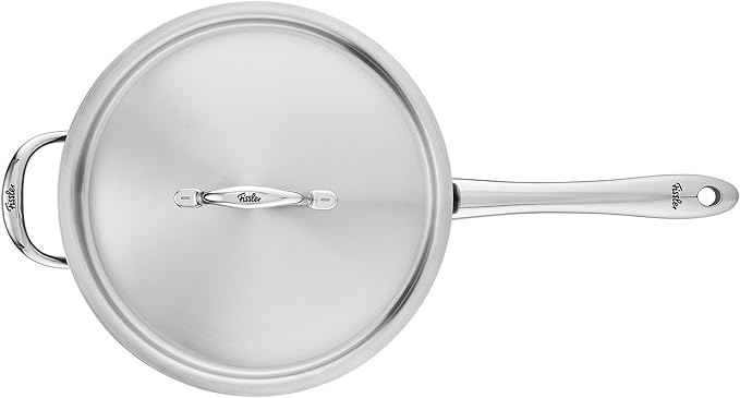 Fissler M5 Pro-Ply 5-ply Stainless Steel Sauté Pan with Metal Lid, 5 Quart