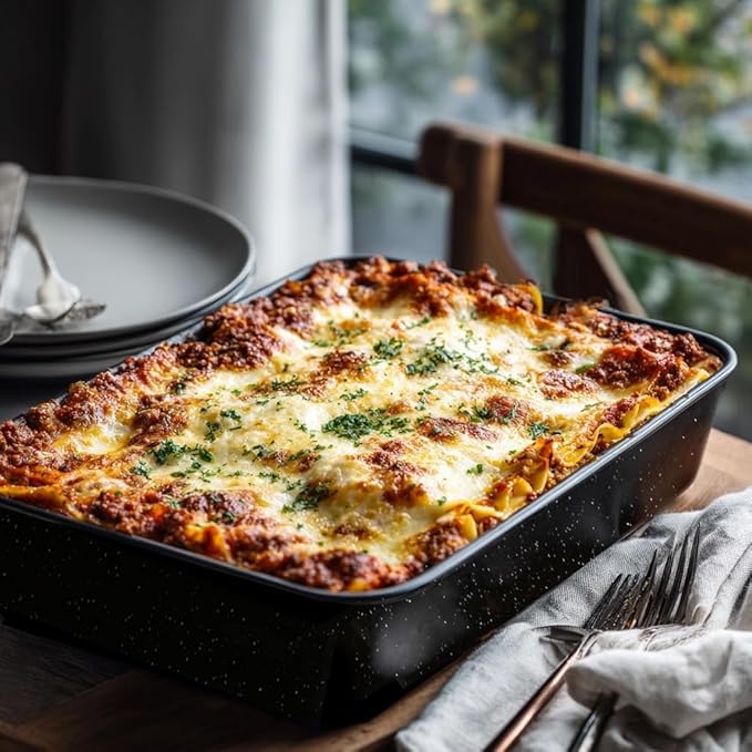 3-Pack Roasting Pans for Ovens Turkey Roaster Pan set Deep Lasagna Baking Pan,17/15/13Inch Spotted Enamel Steel Vessel Used for Cake Dinners Cooking Safe Easy to Clean Bakeware Merry Christmas Gift