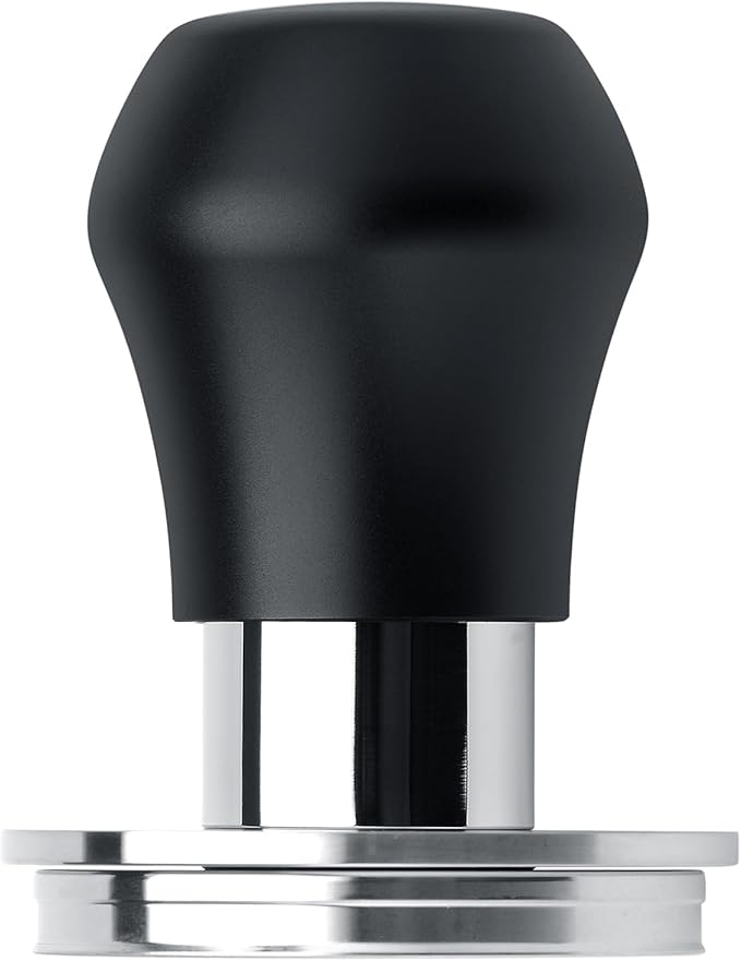 Normcore 51mm Coffee Tamper V4.1 Mini, Spring-Loaded with Click Feedback, Self-Leveling Stainless Steel Flat Baffle, Compatible with 51mm Espresso Machines Portafilter, Black
