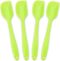 Silicone Spatula 4-piece Set, Heat-Resistant Non-stick Rubber Spatulas with Stainless Steel Core, Green