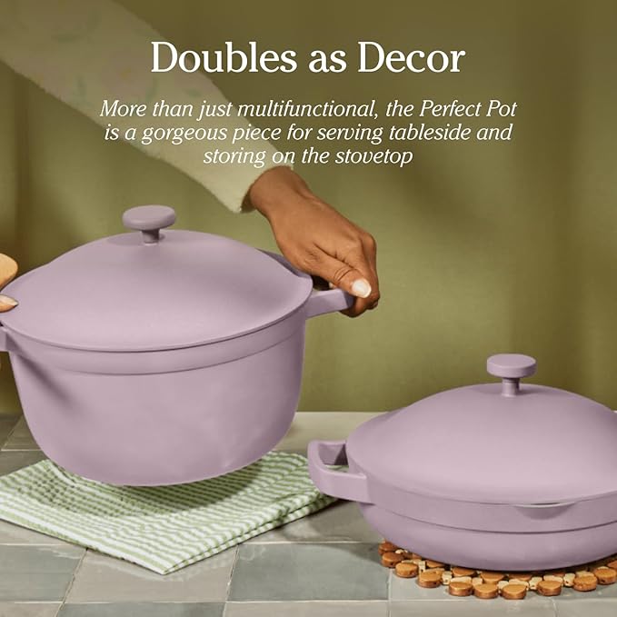 Our Place Perfect Pot - 5.5 Qt. Nonstick Ceramic Sauce Pan with Lid | Versatile Cookware for Stovetop and Oven | Steam, Bake, Braise, Roast | PTFE and PFOA-Free | Toxin-Free, Easy to Clean | Char