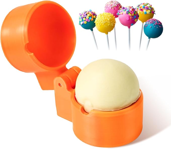Round Cake Pop Mold Shapes Press Set, Sphere Circle Cake Pop Cutter and Pusher, Baking Tools Accessories for Cake Pops, Cookies, Wedding and Party Desserts (1pcs)