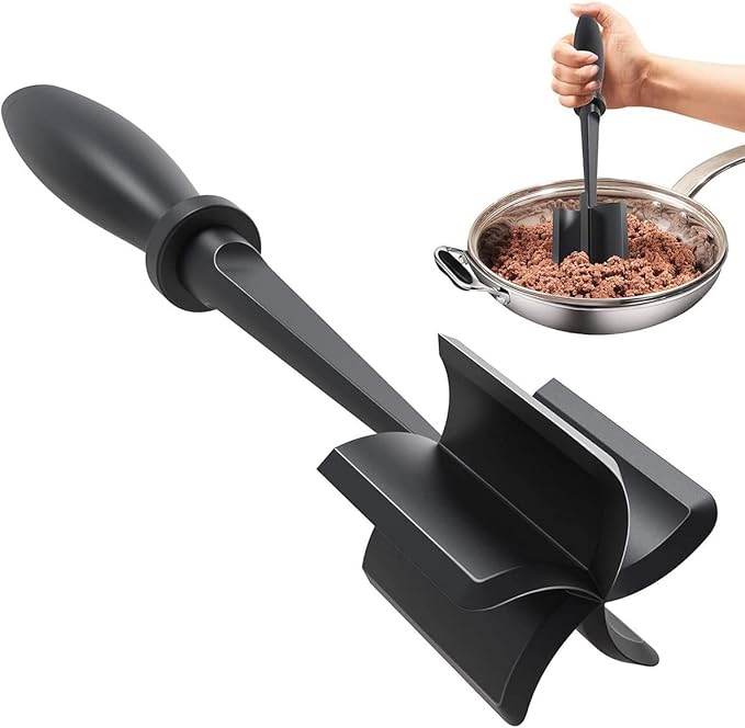 1Pcs Nylon Beef Smasher Heat Resistant Non Stick Meat Masher Tool Practical Ground Beef Smasher Reusable for Cooking