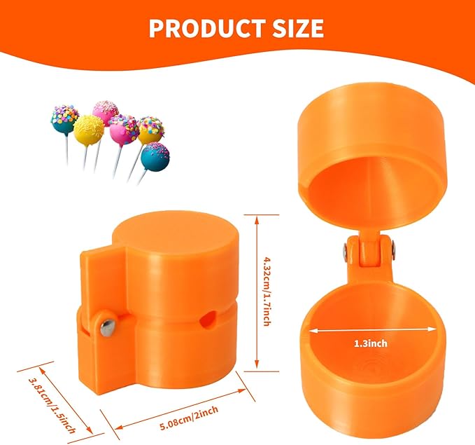 Round Cake Pop Mold Shapes Press Set, Sphere Circle Cake Pop Cutter and Pusher, Baking Tools Accessories for Cake Pops, Cookies, Wedding and Party Desserts (2pcs)