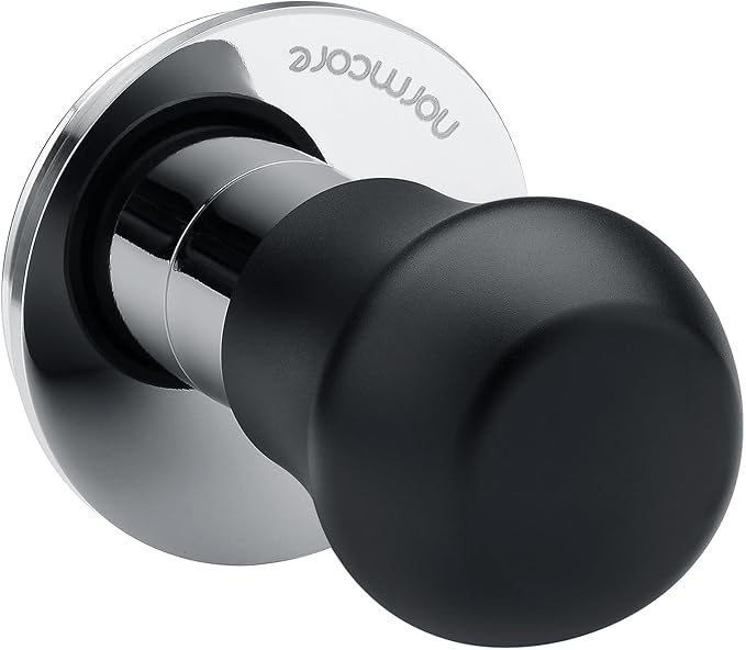 Normcore 53.3mm Espresso Tamper V4.1 Mini, Spring-Loaded Coffee with Click Feedback, Self-Leveling Stainless Steel Flat Baffle, Compatible with Breville Sage 54mm Portafilters, Black