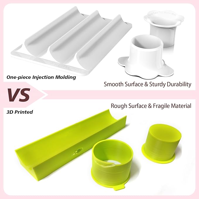 Cake Pop Cutter and Pusher with Tray - Circle Cake Pop Mold Set | Non-3D Printed ABS Injection Molded | 1.75" Size | High-Capacity Dual-Cavity Cake Pop Tray | Smooth & Easy-Clean Surface (Cake Tray)