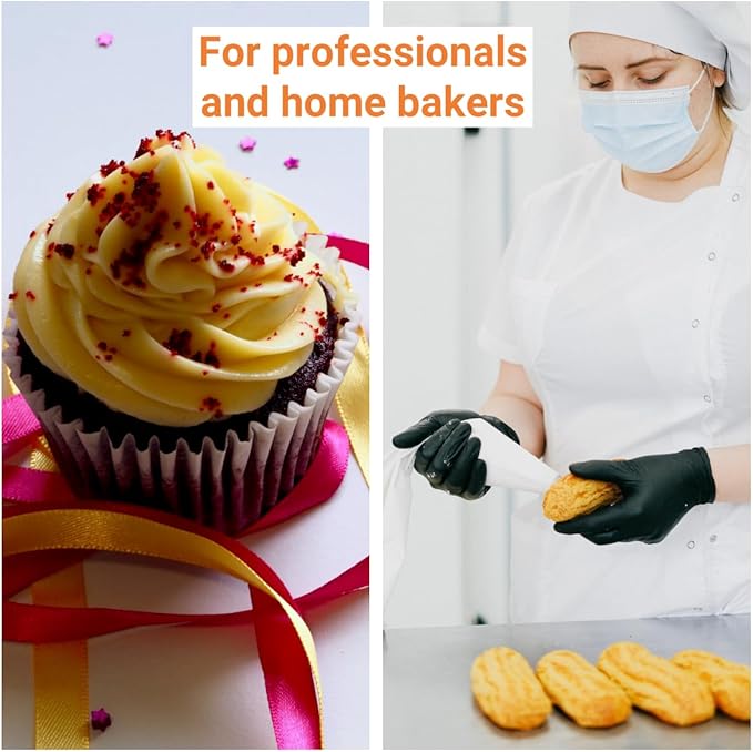 XXL 24 Inch Extra Large Piping Bags,100 Pack Disposable Pastry Bags,Thick Anti-Burst Icing Piping Pastry Bags For Frosting Decorating Cake Cupcake Cookie (XXL 24 Inch-100 Pack)