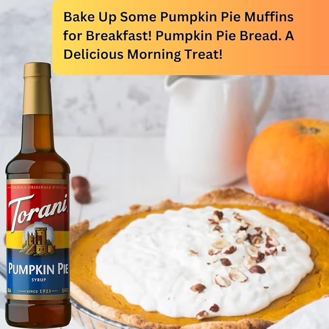 Jimoco® Syrup Pump Dispenser + Torani® Pumpkin pie Syrup, 25.4 oz - Coffee Syrup Pump & Flavoring Bundle
