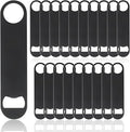 QTLCOHD 20 Pack Flat Bottle Opener 7 Inch Stainless Steel Bottle Openers Bulk Black Beer Bottle Opener Bartender for Kitchen Bar or Restaurant