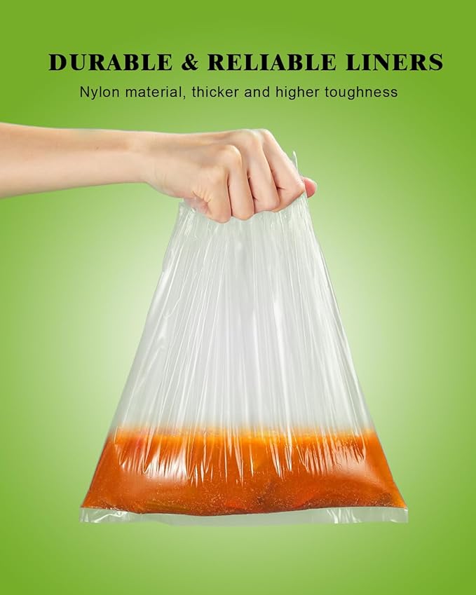 Slow Cooker Liners, 20 Cooking Bags Extra Large Disposable Pot Liner Plastic Bags for 6QT to 10QT Slow Cooker Cooking Pans, 14“ x 22”, 20 Liners (20)