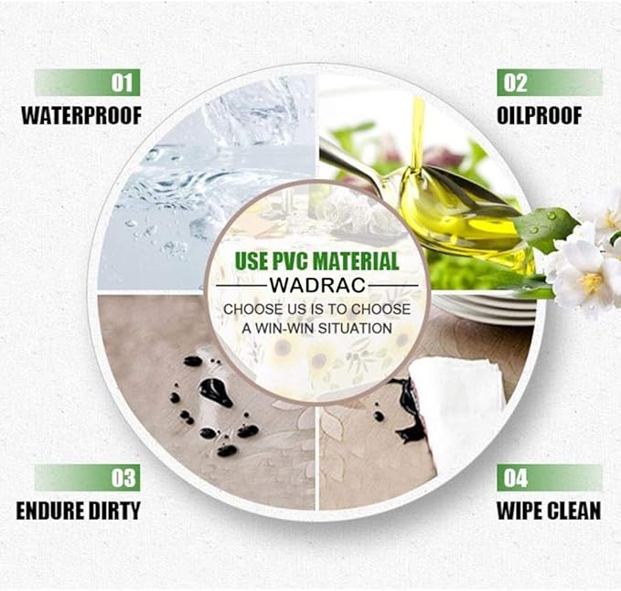 PVC Tablecloth Cover Clear Plastic Table Protector Transparent Vinyl Table Cloths Water Rresistant Wipeable Furniture Topper Pad for Bench Entryway Coffee Bedside Desk Mat Rectangle 6 Foot 18X72 Inch