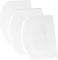 SURDOCA Dough Scraper Bench Scraper - 3P 8.3x5.5" Plastic Flexible Bowl Scraper, Sharp Edge & Angles Cake Scraper. Non-Slip Bakeware Decorating Tools Sculpting & Modeling Tools - Pure White