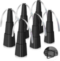 Fly Fans for Tables, Fly Repellent Fan for Indoor/Outdoor, Food Fans to Keep Flies Away for Party, BBQ, Home, Picnics, Travel, Portable and Easy Use 6 Pack (Black)