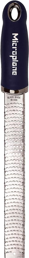 Microplane Premium Citrus Zester and Parmesan Grater (Dark Blue) - Blade Made in the USA