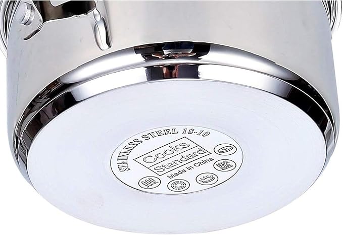 Cooks Standard 18/10 Stainless Steel Stockpot 20-Quart, Classic Deep Cooking Pot Canning Cookware with Stainless Steel Lid, Silver