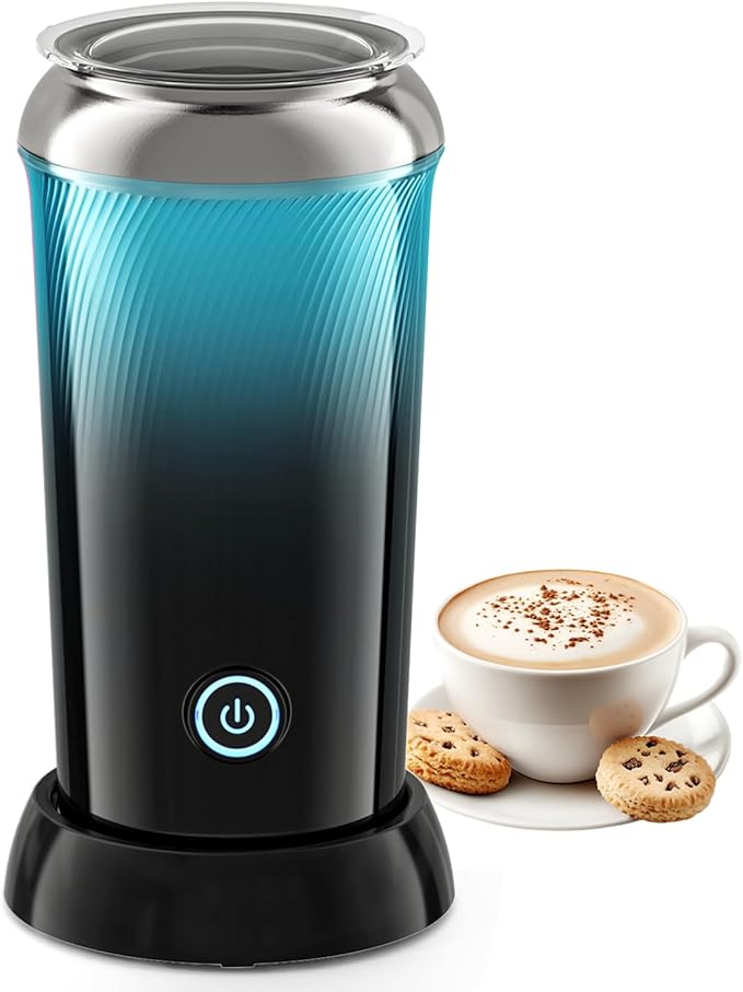 Maestri House Milk Frother, 3-in-1 Hot & Cold Mik Frothing Steamer, 8.12OZ/240ML Touch Control Foam Maker, Compact Space-saving Design for Latte, Cappuccino and Warm Milk
