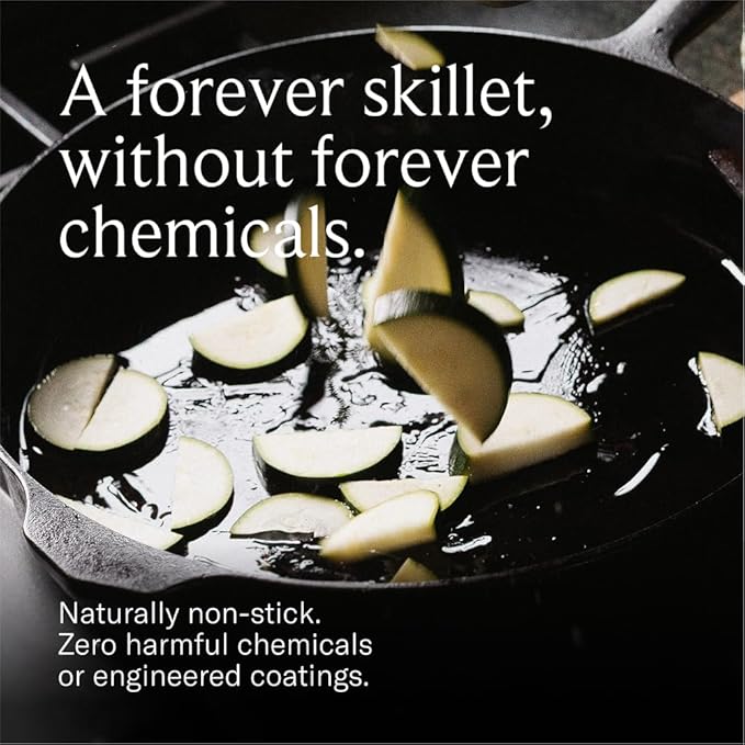 Field Company 11.63-Inch Cast Iron Skillet – Large, Lightweight & Smooth, Made in USA, Pre-seasoned with Organic Oil – Ideal for 4+ Servings (No.10)