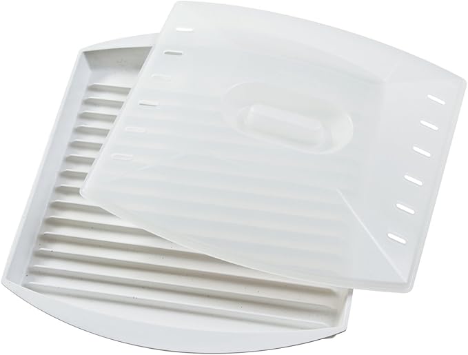PrepSolutions Microwavable Bacon Grill, White – Nonstick, Easy-Clean Design, 1 Piece
