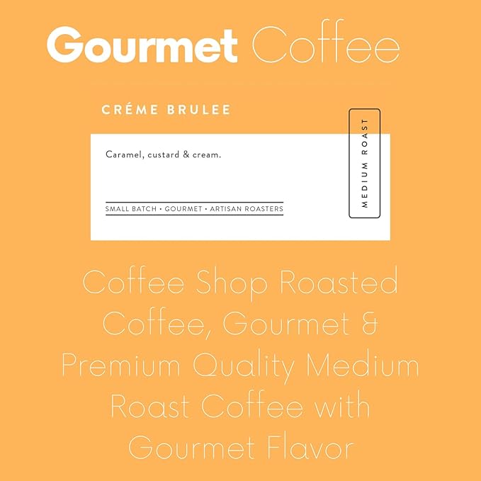 Sarasota Coffee Ground Creme Brulee | Medium Roast Gourmet Flavored Coffee Grounds | Low Acid, Mold Free, Specialty Grade Flavored Bulk Ground | 5lb (80 oz)