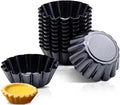 12 Packs Egg Tart Mold, Size 2.6 x 0.9inch, Non-Stick Pan Carbon Steel Cake Molds, Mini Pie Mould, for Pies, Chinese Egg Tart, Cakes
