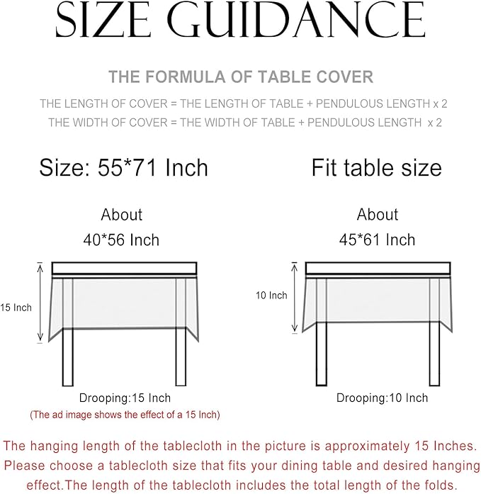 patdrea Designer Small French Rectangle Tablecloth,Red Vintage Linen Animals Pattern Breathable Tablecloths,Decor Floral Table Cover for Kitchen Dining Christmas,Thanksgiving,55"x71"-Townlife E