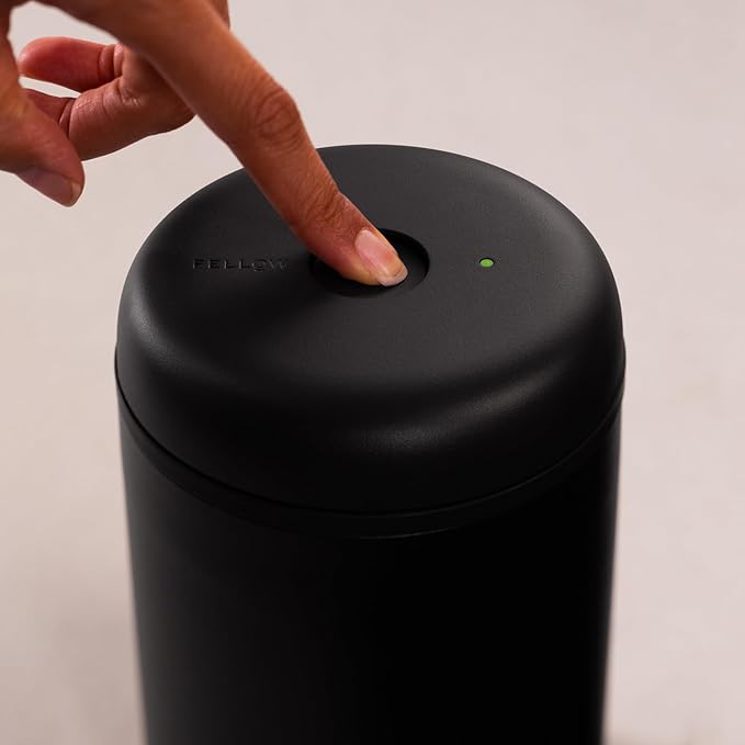 Fellow Atmos Electric Vacuum Canister & Storage Container - Airtight Coffee & Food Storage Containers - Coffee Containers - (Matte Black, 0.7 Liter)