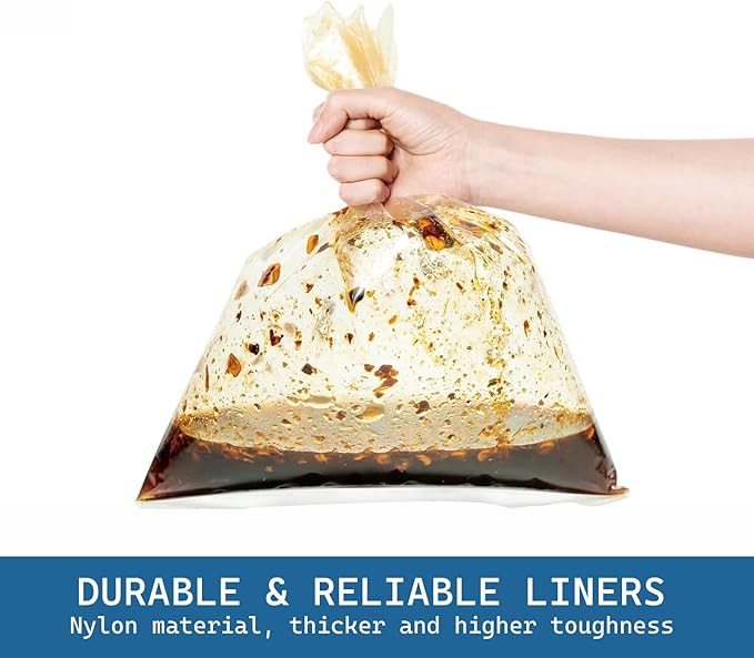 Slow Cooker Liners, 13“ x 21” 20 Cooking Bags, Large Disposable Pot Liners, Fits 3QT to 8QT Slow Cooker Cooking Plates, Multi-Purpose Durable Liner Plastic Bags, BPA Free (1 Pack)