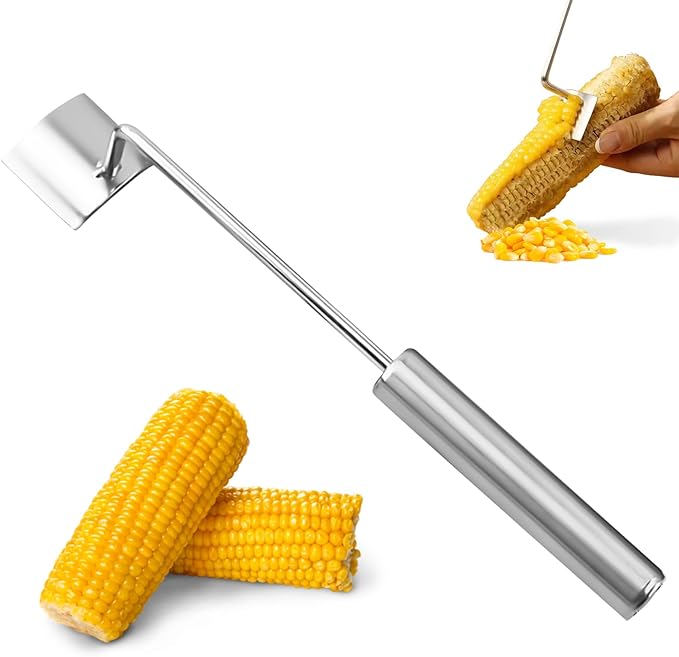 NEW Long Handle Stainless Steel Corn Peeler & Stripper,Corn Cob Stripper,Easy Clean Corn Peeler Corn Cob Stripper Tool