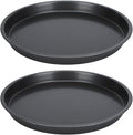 12 Inch Pizza Pan for Oven, 2 Pack Nonstick Round Heavy Duty Aluminum Pizza Baking Tray, Restaurant Style Deep Dish Pizza Pan with Rolled Edge & Warp Resistant (Thickened Crisper Pan)